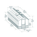 Serre en bois et polycarbonate transparent 15,3m² Natura - Canopia by Palram