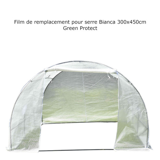 Film de remplacement complet pour serre tunnel maraîchère 3x4,5m BIANCA couverture PE armé - Green Protect