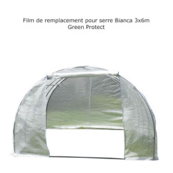 Film de remplacement complet pour serre tunnel maraîchère 3x6m BIANCA couverture PE armé - Green Protect