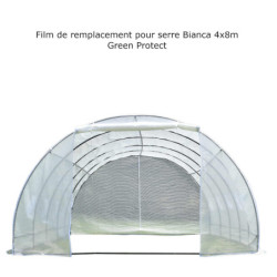 Film de remplacement complet pour serre tunnel maraîchère 4x8m BIANCA couverture PE armé - Green Protect