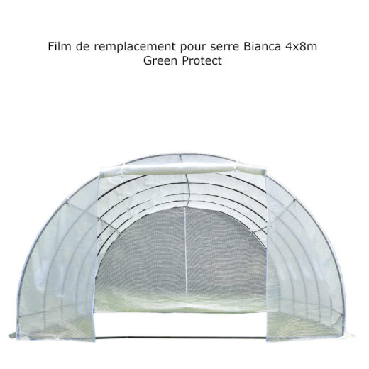 Film de remplacement complet pour serre tunnel maraîchère 4x8m BIANCA couverture PE armé - Green Protect