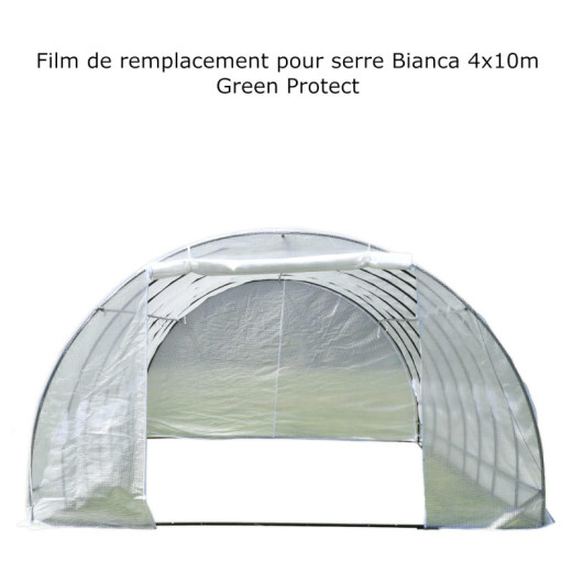 Film de remplacement complet pour serre tunnel maraîchère 4x10m BIANCA couverture PE armé - Green Protect