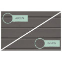 Cache poubelle en bois gris terre - 2x240L - bac à plantes intégré de 110L - Karibu