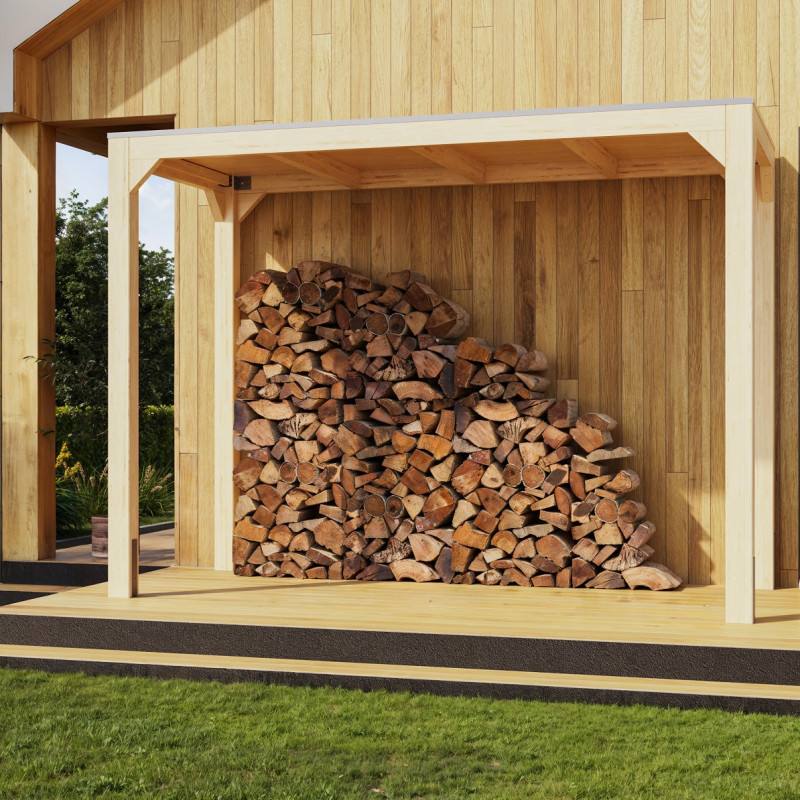 Pergola en bois massif 5,12m² Cubus – Karibu