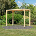 Pergola en bois massif 5,12m² Cubus – Karibu