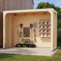 Pergola en bois massif 5,12m² Cubus – Karibu