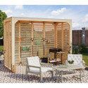 Pergola en bois massif 5,12m² Cubus – Karibu