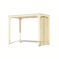 Paroi à ventelles pour pergola en bois massif 5,12m² Cubus – Karibu