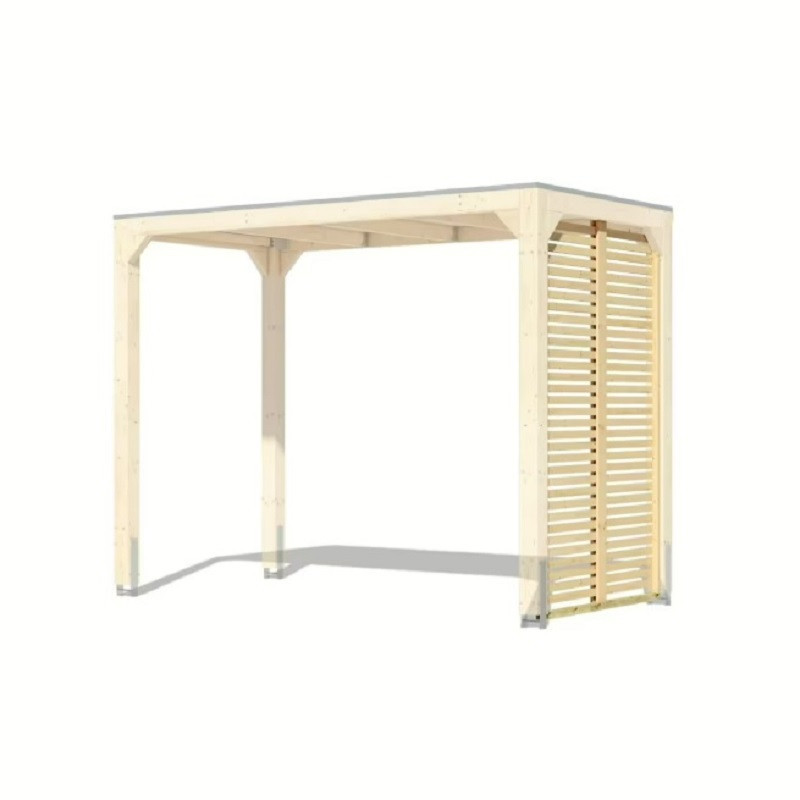 Paroi à ventelles pour pergola en bois massif 5,12m² Cubus – Karibu