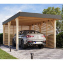 Carport en bois lamellé-collé 15,22m² Leimholz 1 – KARIBU