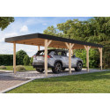 Carport en bois lamellé-collé 22,62m² Leimholz 2 – KARIBU