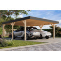 Carport double en bois lamellé-collé 26,88m² Leimholz 1 – KARIBU