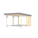 Paroi latérale pour carport simple ou double en bois Leimholz – Karibu