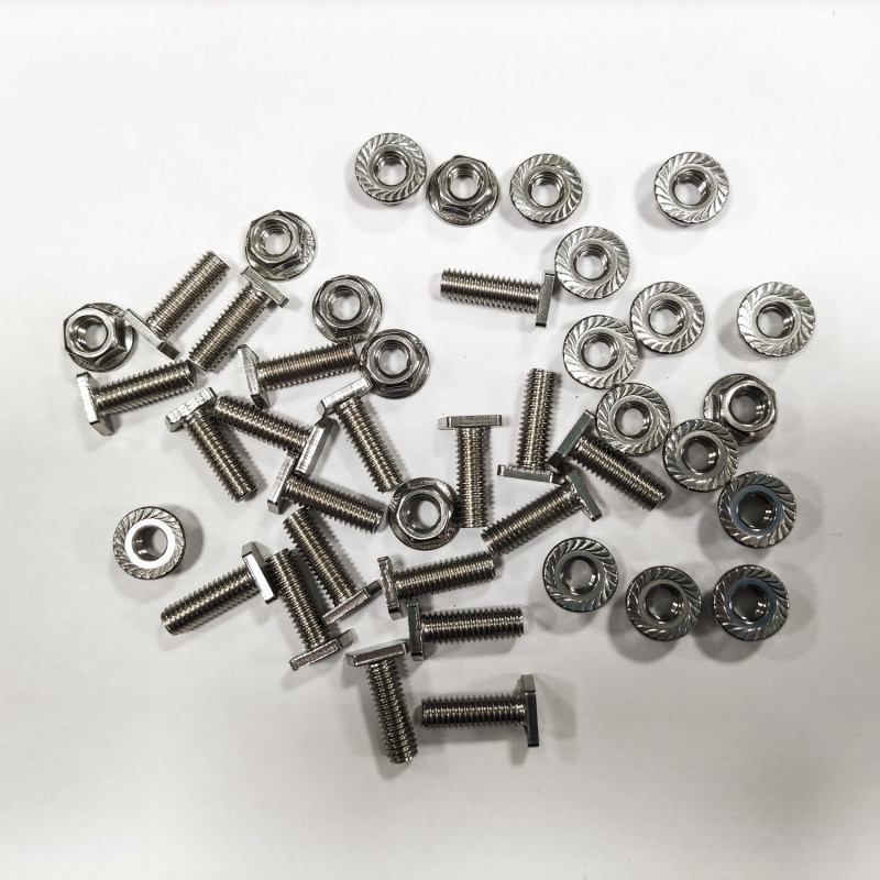 Lot de 50 vis M6x12mm avec écrous pour les serres de jardin Lams