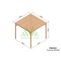 Pergola en bois massif traité et toit semi-couvert 300x300cm Toulouse – Maderland