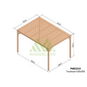 Pergola en bois massif traité et toit semi-couvert 400x300cm Toulouse – Maderland