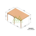 Pergola adossée en bois massif traité et toit en bois 500x300cm RENNES – Maderland