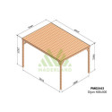 Pergola en bois massif traité et toit en bois 400x300cm DIJON – Maderland
