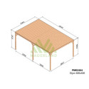 Pergola en bois massif traité et toit en bois 600x400cm DIJON – Maderland
