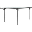 Carport en aluminium anthracite 3x5m et toit monopente polycarbonate 6mm X-METAL