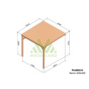 Pergola adossée en bois lamellé-collé 300x300cm REIMS – Maderland