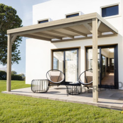 Pergola adossée en bois lamellé-collé 400x300cm REIMS – Maderland