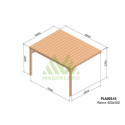 Pergola adossée en bois lamellé-collé 400x300cm REIMS – Maderland