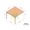 Pergola adossée en bois lamellé-collé 400x400cm REIMS – Maderland