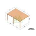 Pergola adossée en bois lamellé-collé 600x400cm REIMS – Maderland