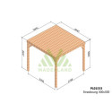 Pergola en bois lamellé-collé 300x300cm STRASBOURG – Maderland