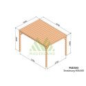 Pergola en bois lamellé-collé 400x300cm STRASBOURG – Maderland