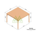 Pergola en bois lamellé-collé 400x400cm STRASBOURG – Maderland