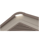 Abri de jardin HDPE Sunlife 4,5m² crème et marron + plancher - JOBU