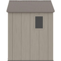 Abri de jardin HDPE Sunlife 4,5m² crème et marron + plancher - JOBU
