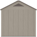 Abri de jardin HDPE Sunlife 4,5m² crème et marron + plancher - JOBU