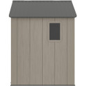 Abri de jardin HDPE Sunlife 4,5m² crème et gris + plancher - JOBU