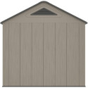 Abri de jardin HDPE Sunlife 4,5m² crème et gris + plancher - JOBU