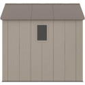 Abri de jardin HDPE Sunlife 6,15m² crème et marron + plancher - JOBU