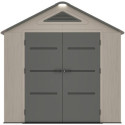 Abri de jardin HDPE Sunlife 6,15m² crème et gris + plancher - JOBU