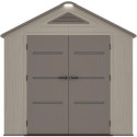 Abri de jardin HDPE Sunlife 7,8m² beige et marron + plancher - JOBU