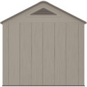 Abri de jardin HDPE Sunlife 7,8m² beige et marron + plancher - JOBU