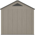 Abri de jardin HDPE Sunlife 7,8m² crème et gris + plancher - JOBU