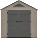 Abri de jardin HDPE Sunlife 7,8m² crème et gris + plancher - JOBU
