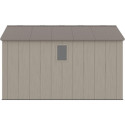 Abri de jardin HDPE Sunlife 9,5m² crème et marron + plancher - JOBU