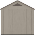 Abri de jardin HDPE Sunlife 9,5m² crème et marron + plancher - JOBU