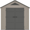 Abri de jardin HDPE Sunlife 9,5m² crème et gris + plancher - JOBU