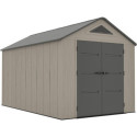 Abri de jardin HDPE Sunlife 9,5m² crème et gris + plancher - JOBU