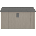 Abri de jardin HDPE Sunlife 9,5m² crème et gris + plancher - JOBU
