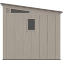 Abri de jardin HDPE Sunlife monopente 6,5m² crème et marron + plancher - JOBU