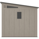 Abri de jardin HDPE Sunlife monopente 6,5m² crème et gris + plancher - JOBU